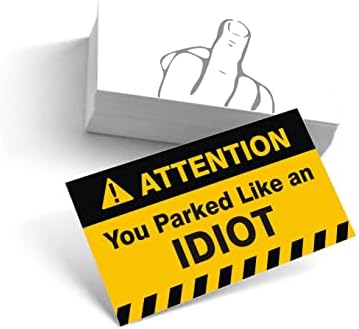 Епобранд Паркиравте Како ИДИОТ Смешен Навредлив Лош Паркинг Забелешка Картички Зад Бришачот и Налепници За Научете Да Паркирате или