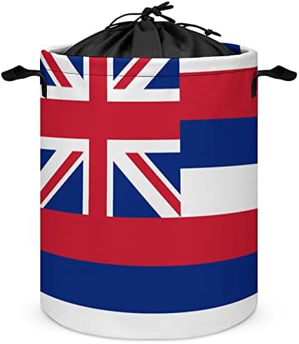 Знаме на хаваи. Корпи за перење Со Рачки Водоотпорни Склопувачки Врвки За Влечење Тркалезна Облека Го Попречува Организаторот За Складирање