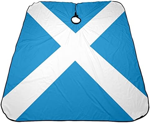 Шкотска Знаме Фризура Престилка Салон За Сечење Коса Кејп 55 х 66 Инчи, Водоотпорен Прилагодлив Фустан За Коса Фустан Наметка,