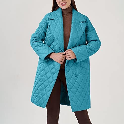 Зимски палто на жените од басисин, приморска јакна за пифтер за жени со долг ракав Туника кул Божиќно копче предна јакна