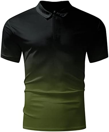 Менс мода за обичен спортски градиент лапел со кратки ракави кошула со кратки ракави кошула маички маички маички маички маички маички