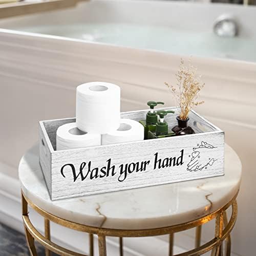 Ладисозиска кутија за украси за бања, 2 страни знаци за кутии за украси за бања, држач за тоалетна хартија, кутија за складирање