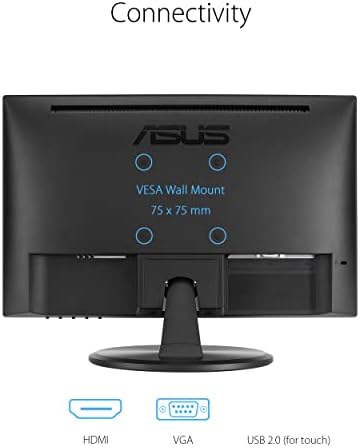 ASUS VT168HR 15.6 Целосна HD 1366X768 HDMI Назад осветлена LED Монитор, Црна