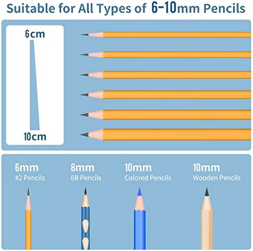 Електричен Острилка За Моливи На полнење, Целосно Автоматски Острилка За Моливи За Број 2 & засилувач; Моливи Во Боја од 6-10мм