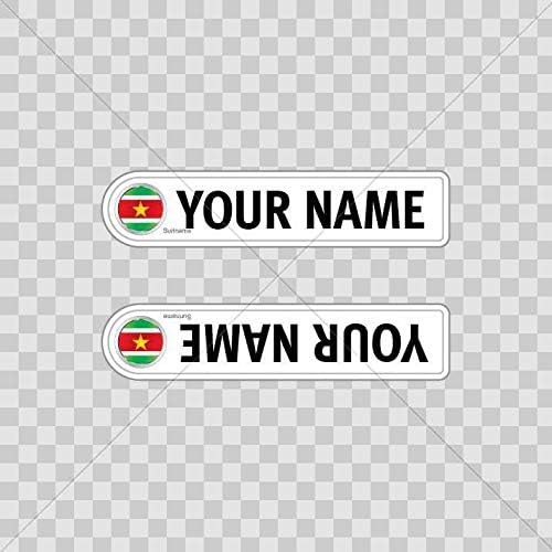 Винил Налепница Налепници Велосипед Планински Велосипед Име Знаме Суринам Спортски Велосипед 6 Х 1,29 во.