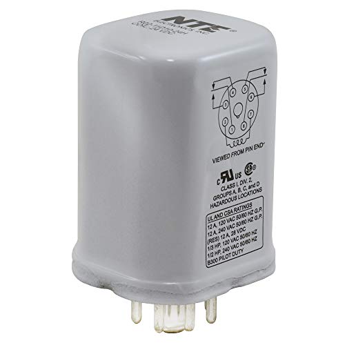 NTE Electronics R02-11D10-24H R02 Серија Општа Намена Multicontact Dc Реле, Dpdt Контакт Аранжман, Херметички Запечатени, 10 Засилувач, 8 Пински