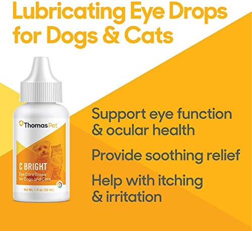 Томас Пет Ц Светла-Чистење &засилувач; Подмачкување Капки За Очи за Кучиња &Засилувач; Мачки -