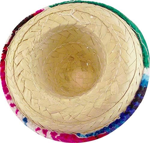 Мини Мексикански Сомбреро Запата шапка - 4 инчи широк Мали украсени сламени капи, 12-пакет