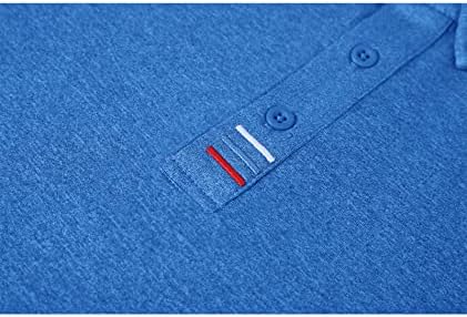 Швајцарски кошули за голф за мажи за влага со кратки ракави класични фит перформанси тениски кошули тениски кошули