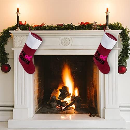 Ебам рак Божиќни чорапи порибување Божиќ дрво санта украси што висат украси за одмори од камин 16,5 “