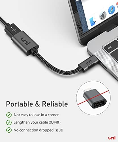 uni USB-C ДО USB 3.0 Адаптер 2 Пакет [Алуминиумска Обвивка], 5GBPS USB-C ДО USB Адаптер, USB-C OTG Кабел За MacBook Pro/Air, iPad Pro/Air, Површински Лаптоп, Galaxy S21 &засилувач; Повеќе