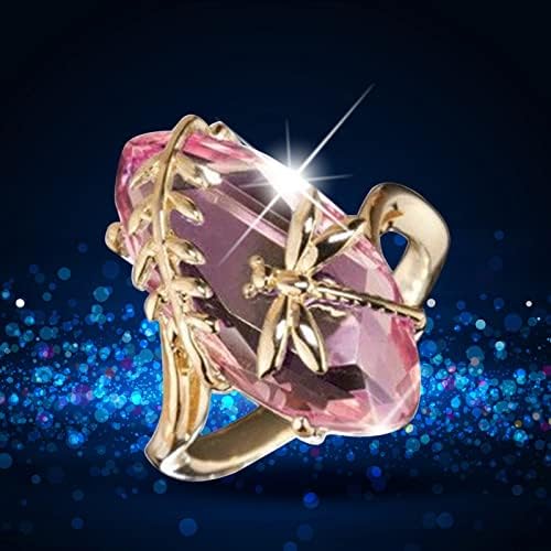 2023 Едноставен златен бисер дијамантски циркон дами прстен прстен во бојата на накитот за промена на бојата за промена на прстенот