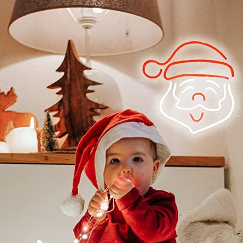 Дедо Мраз Неонски знак светло, Божиќно акрилик LED NEON USB напојувано со прекинувач wallиден светлосен декор за детска соба
