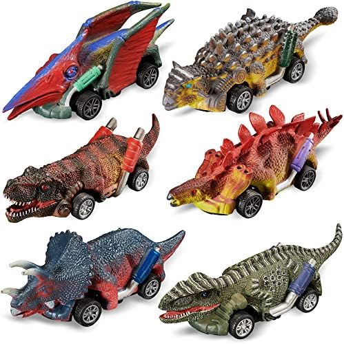 Играчки за диносауруси За Детски Играчки - 6 Повлечете Играчки Автомобили | Детски Играчки За Диносауруси | Играчки За Диносауруси