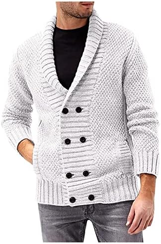 Јакни за мажи есен и зимска машка мода лабава кардиган топла лаптоп јакна џемпер џемпер масти палта