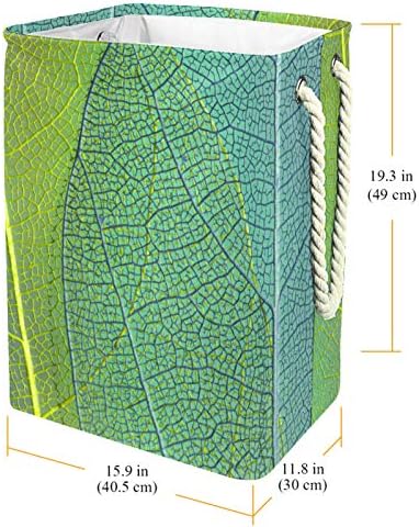 Маполо Перење Попречуваат Зелени Сини Лисја Зеленило Преклопување Постелнина Корпа За Складирање Алишта Со Рачки Држачи Што Се Одвојуваат Добро Држејќи Водоотпо?