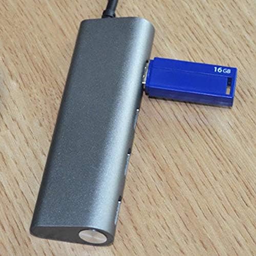 UXZDX 4-порта USB 3.0 алуминиумска легура центар мулти-функционална адаптер со голема брзина за лаптоп