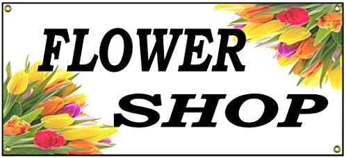 Цветна продавница за малопродажба продавница за продавници за деловни знаци 36 „од 15“ цвеќиња од цвеќарници