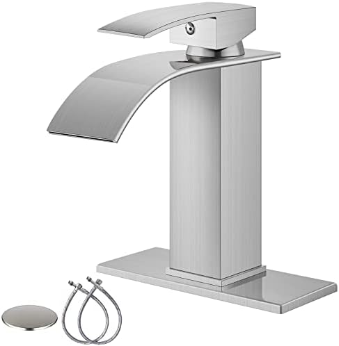 Четкан никел бања мијалник за мијалник водопад што одговара со водопад, испрскана бања мијалник за мијалник полска хромирана единечна