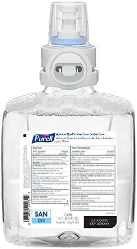 Purell Advanced Green сертифицирана санитатор за санитација на рачни пена за CS8 диспензери за санитација на рацете на допир, незначен,