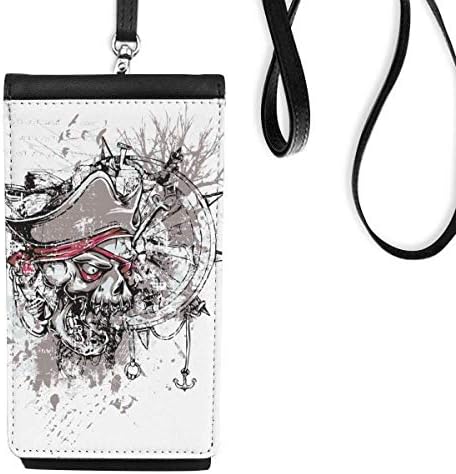 Графити улица пиратски пилим l шема телефонски паричник чанта што виси мобилна торбичка црн џеб