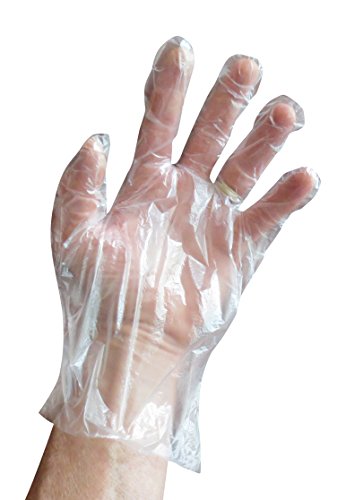 Безбедносна зона GDPE-LG висока густина чисти полиетилен на ракавици за еднократна употреба, големи