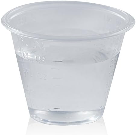 Мали Пластични Чаши За Еднократна Употреба Медицина: 1 Унца Мерење/Мешање Чаши Со Дипломирани МЛ, Драм, КК, ЛАЖИЦИ &засилувач; FL Оз Мерење