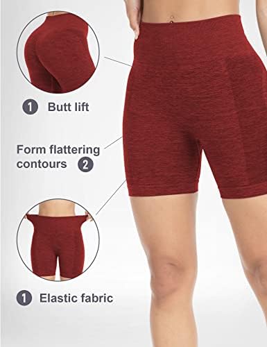 Хигорун ги интензивира атлетските шорцеви за жени Непрекинато тренерско вежбање шорцеви со висока половината активна салата јога