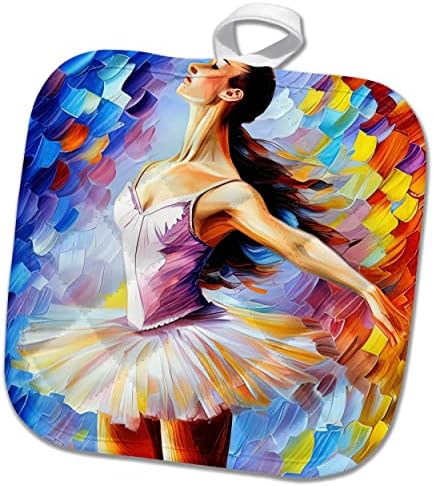 3drose балет дигитална уметност - страсна балерина. Танц за. - Potholders