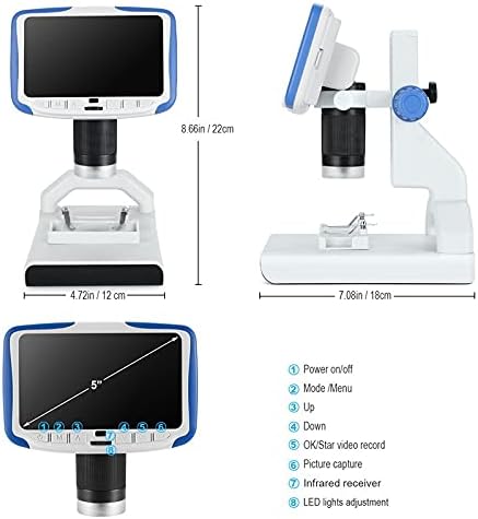 SLNFXC 200x Дигитален Микроскоп 5 Прикажи Екран Видео Микроскоп Електронски Микроскоп Презентирајте Ја Алатката За Научна Биологија