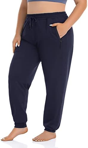 Zerdocean Plus Women Plus Size Active Sweatpants Tapered Tarkuling Caual Lounge Pants joggers панталони панталони џебови