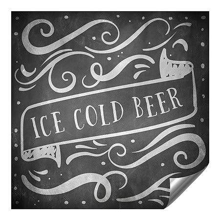 CGSignLab | Ледено ладно пиво-Банер за измет Тешка индустриска самолеплива алуминиумска wallидна декларација | 36 x36