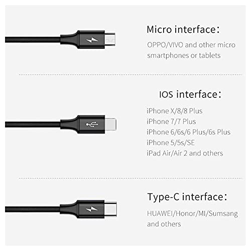 Работи од Volt Plus Tech Pro USB 3in1 Multi Cable компатибилен со вашите стапчиња за стриминг, RII, Nintendo Switch, SNES, NES