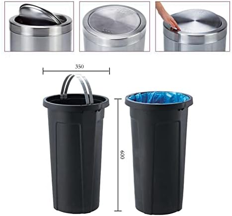 Комерцијална ѓубре за отпадоци од не'рѓосувачки челик Scycgwj со облик на капакот за отпадоци за бизнис, хотел, канцеларија - контејнер за
