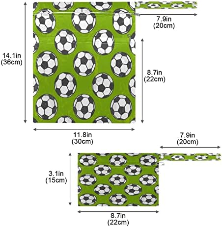 ЏИКБФА Спорт Фудбал Фудбал Влажни Суви Кеси 2 парчиња Водоотпорна Влажна Торба За Повеќекратна Употреба Влажни Суви Кеси За Костими За Капење Платнени Пелени Базе?