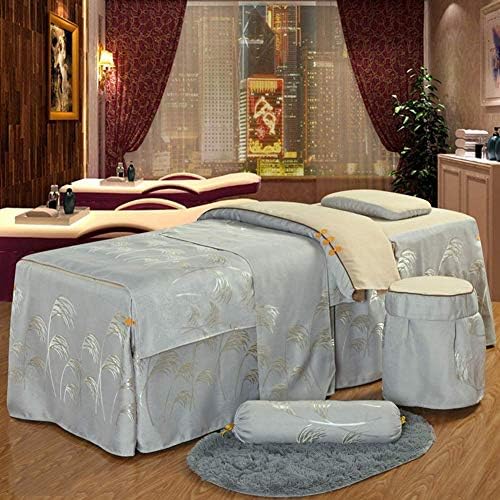 Leversоан масажа за масажа поставува 6 парчиња кревети за масажа со здолништа со столче за столче Подигање со знаме на креветот за зајакнување на перницата целосна ру?