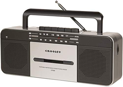 Crosley CT101A-Gy Portable Bluetooth Cassette Player со AM/FM радио, сива