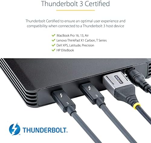 StarTech.com 4 Bay Thunderbolt 3 NVMe Комплет, За M. 2 NVMe SSD Дискови, 1x DisplayPort Видео/ 2X TB3 Низводно Порти, 40Gbps, 72w