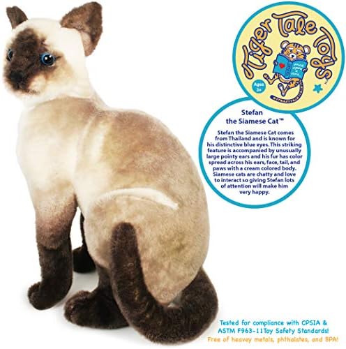 ВИЈАХАРТ Стефан Сијамската Мачка - 14 Инчен Плишан Животински Кадифен Од Тигарска Приказна Играчки