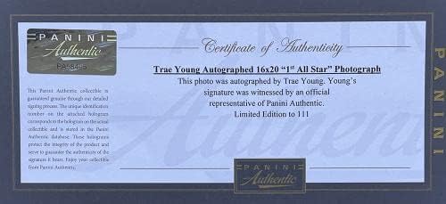 Трај Јанг потпиша 16х20 1 -ви starвезда Фото Панини - автограмирани НБА фотографии
