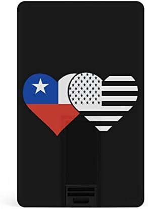 Чиле И Црно Американско Знаме КРЕДИТНА Банкарска Картичка УСБ Флеш Дискови Пренослив Мемориски Стап За Складирање На Клучеви 64гр