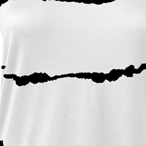 Женски каузална лабава екипаж џемпер плус големина 2023 пролетен моден долг ракав шарени пулвер врвови трендовски кошула