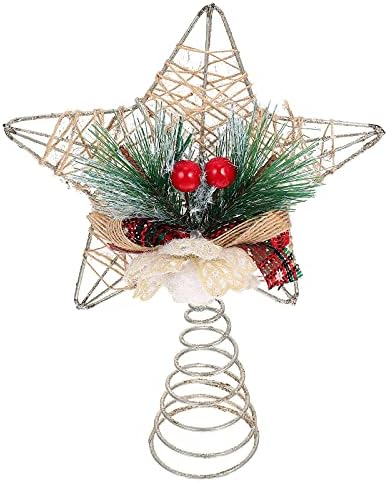 Галпада Божиќни Украси 1 парчиња Креативна Новогодишна Елка Ѕвезда Декор Божиќен Декор Дрво Топер Украс
