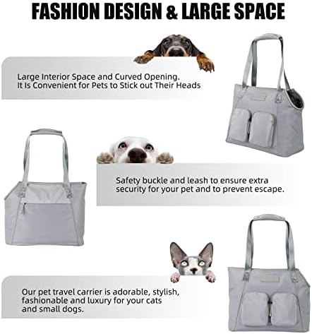 Чантата за миленичиња за мали кучиња и мачки, чанта за носачи на кучиња litail со џебови за додадена погодност - торбата за патувања за