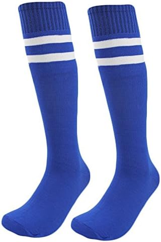 Девојки Фудбалски Чорапи 4 Пар Деца Задебелени Колена Долги Спортски Компресивни Чорапи