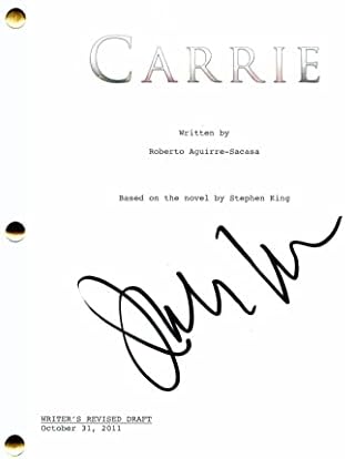 Ianулијана Мур потпиша автограм Кери целосна филмска скрипта - ко -глуми Клои Грејс Морец многу ретка - сè уште Алис, Буги Ноќи, Игри