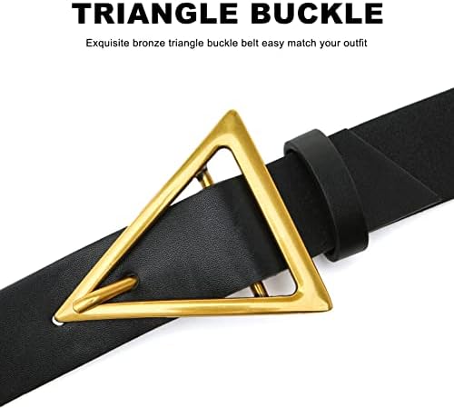 Hotwills Belts For Women Forts Fasure Bide Wide Weist Belt со бронзен триаголник тока