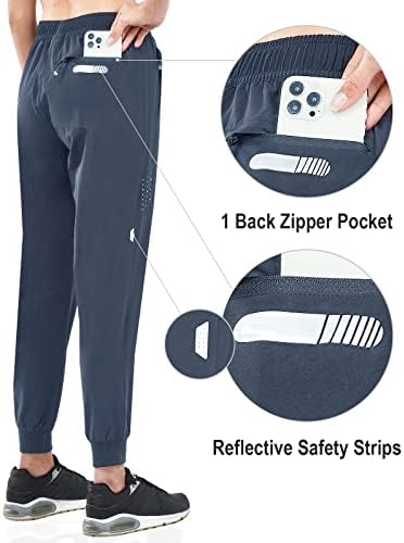 Northенски женски водење на атлетски панталони за атлетски панталони, лесни џогери тренинзи, џогирање на обични џемпери со џебови од патенти
