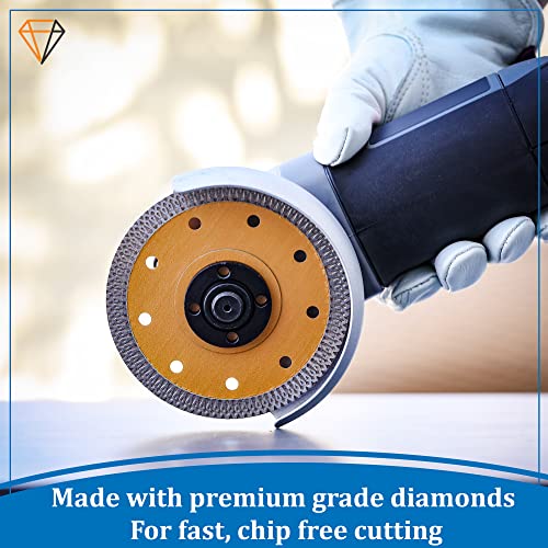 Супериорни алатки за дијаманти 4,5 инчи дијамантски сечило за порцелански плочки керамички гранит - керамички секач за плочки - тркало за сечење на дијаманти - Дијам?