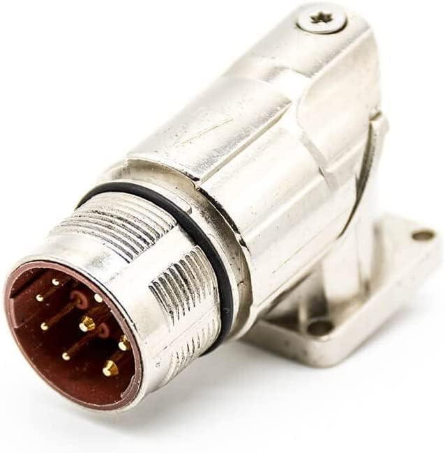 Elecbee M23 8 PIN PIN MANE CONNECTOR PANEL MONT 4 DOON FLANGE 22,6 mm*22,6 mm штит Десен агол